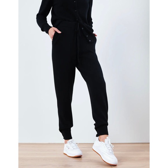 Quince Sweaters - QUINCE Black Mongolian Cashmere  Sweatpants Size Small
